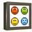 8-Bit Pixel Emotion Icons-wongstock-Framed Stretched Canvas