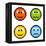 8-Bit Pixel Emotion Icons-wongstock-Framed Stretched Canvas