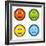 8-Bit Pixel Emotion Icons-wongstock-Framed Art Print