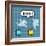 8-Bit Pixel Ghosts Say Boo-wongstock-Framed Art Print