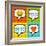 8-Bit Pixel Online Messaging Bubbles-wongstock-Framed Art Print