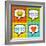 8-Bit Pixel Online Messaging Bubbles-wongstock-Framed Art Print