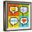 8-Bit Pixel Online Messaging Bubbles-wongstock-Framed Art Print