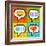 8-Bit Pixel Online Messaging Bubbles-wongstock-Framed Art Print