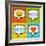 8-Bit Pixel Online Messaging Bubbles-wongstock-Framed Art Print