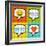 8-Bit Pixel Online Messaging Bubbles-wongstock-Framed Art Print