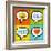 8-Bit Pixel Online Messaging Bubbles-wongstock-Framed Art Print