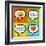 8-Bit Pixel Online Messaging Bubbles-wongstock-Framed Art Print