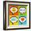 8-Bit Pixel Online Messaging Bubbles-wongstock-Framed Art Print