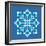 8-Bit Pixel Snowflake-wongstock-Framed Art Print