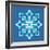 8-Bit Pixel Snowflake-wongstock-Framed Art Print