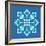 8-Bit Pixel Snowflake-wongstock-Framed Art Print
