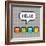 8-Bit Pxiel Characters Say Hello-wongstock-Framed Art Print