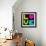 8-Bit Retro Pixel Love Heart-wongstock-Framed Art Print displayed on a wall