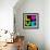 8-Bit Retro Pixel Love Heart-wongstock-Framed Art Print displayed on a wall