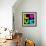 8-Bit Retro Pixel Love Heart-wongstock-Framed Art Print displayed on a wall