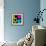 8-Bit Retro Pixel Love Heart-wongstock-Framed Art Print displayed on a wall