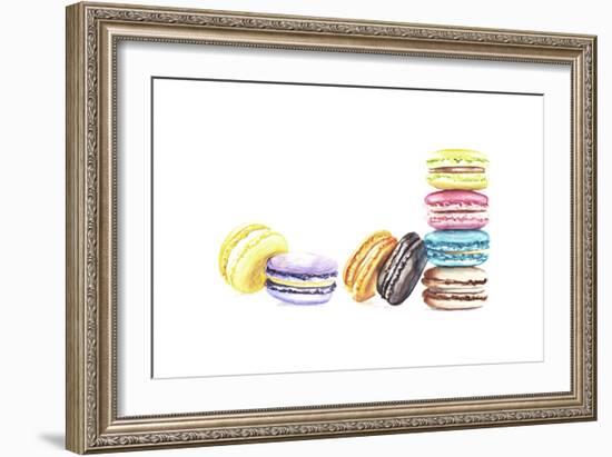 8 Macarons-Redstreake-Framed Art Print