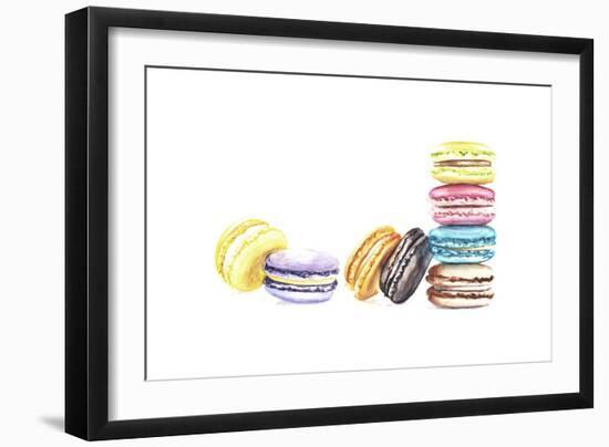 8 Macarons-Redstreake-Framed Art Print