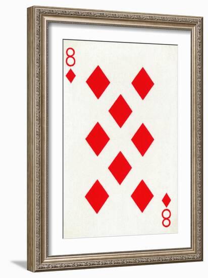 8 of Diamonds from a deck of Goodall & Son Ltd. playing cards, c1940-Unknown-Framed Giclee Print