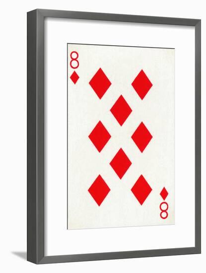 8 of Diamonds from a deck of Goodall & Son Ltd. playing cards, c1940-Unknown-Framed Giclee Print