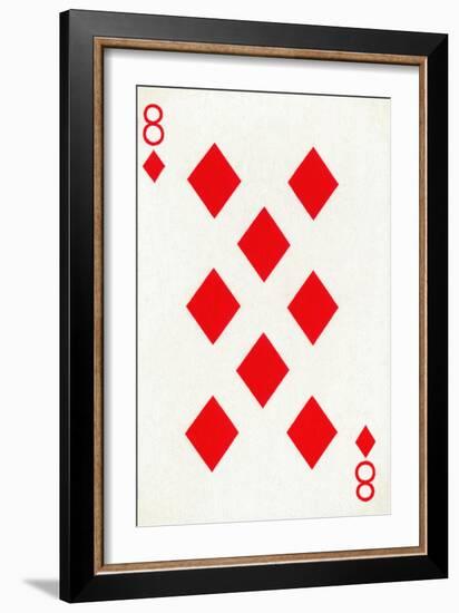 8 of Diamonds from a deck of Goodall & Son Ltd. playing cards, c1940-Unknown-Framed Giclee Print