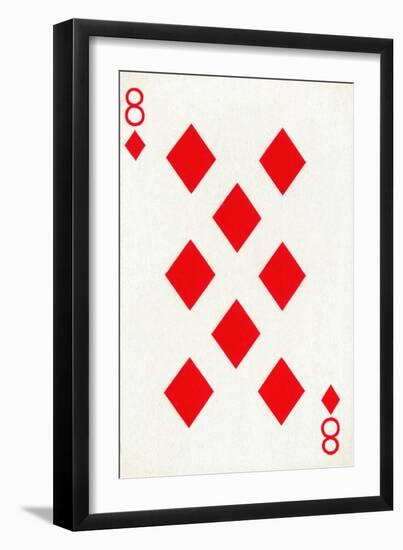 8 of Diamonds from a deck of Goodall & Son Ltd. playing cards, c1940-Unknown-Framed Giclee Print