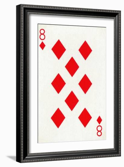 8 of Diamonds from a deck of Goodall & Son Ltd. playing cards, c1940-Unknown-Framed Giclee Print