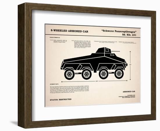 8 Wheeled Armored Car-Mark Rogan-Framed Premium Giclee Print