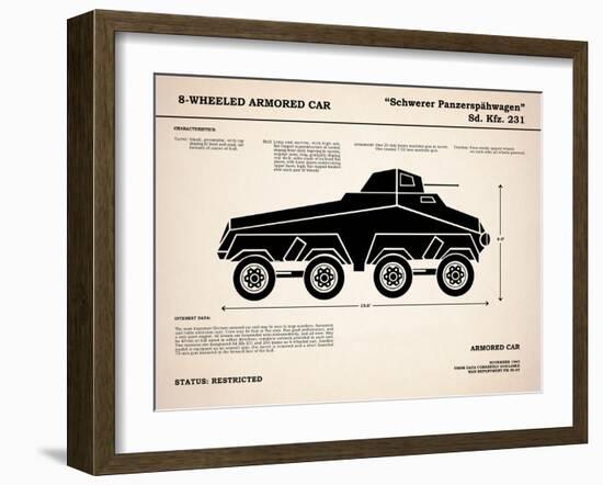 8 Wheeled Armored Car-Mark Rogan-Framed Art Print