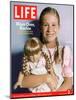 8-year-old Amelia and her American Girl doll Kristen on the cover of LIFE 12-03-2004.-Erin Patrice O'brien-Mounted Photographic Print