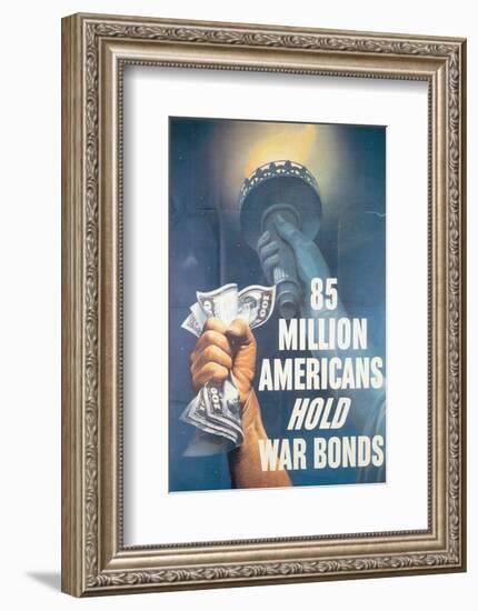 85 Million Americans Hold War Bonds-E^ Melbourne Brindle-Framed Art Print