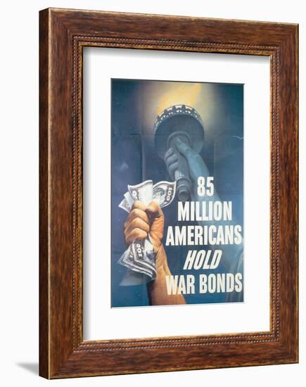 85 Million Americans Hold War Bonds-E^ Melbourne Brindle-Framed Art Print