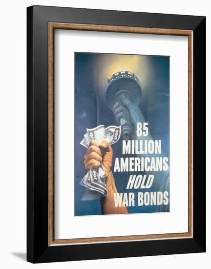 85 Million Americans Hold War Bonds-E^ Melbourne Brindle-Framed Art Print