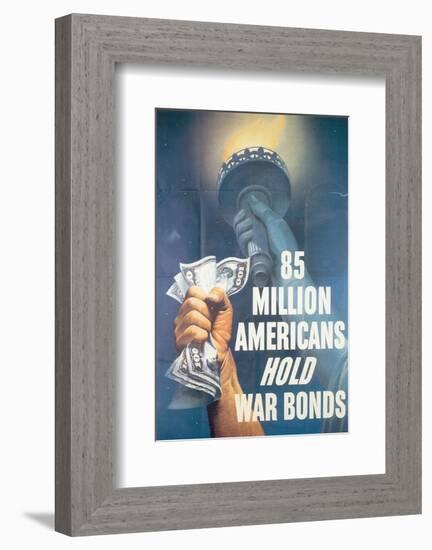 85 Million Americans Hold War Bonds-E^ Melbourne Brindle-Framed Art Print