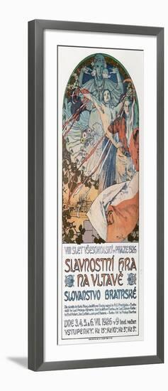 8th Sokol Festival in Prague, 1925-Alphonse Mucha-Framed Giclee Print