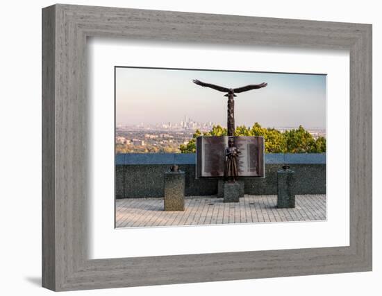 9/11 Memorial Eagle Rock Reservation in West Orange, New Jersey with view of New York City-null-Framed Photographic Print