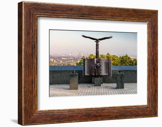 9/11 Memorial Eagle Rock Reservation in West Orange, New Jersey with view of New York City-null-Framed Photographic Print