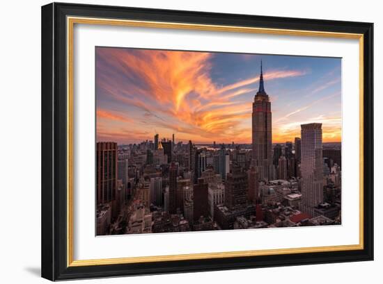 9-11 New York Sunset 2-Bruce Getty-Framed Photographic Print