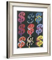 $9, 1982 (on black)-Andy Warhol-Framed Giclee Print