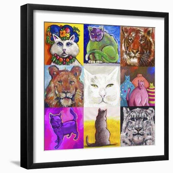 9-cats-Howie Green-Framed Giclee Print