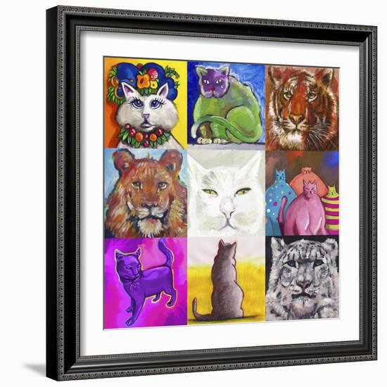 9-cats-Howie Green-Framed Giclee Print