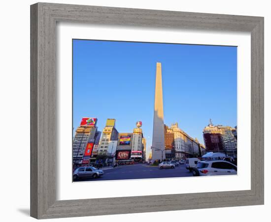 9 de Julio Avenue, Plaza de la Republica and Obelisco de Buenos Aires, City of Buenos Aires, Buenos-Karol Kozlowski-Framed Photographic Print