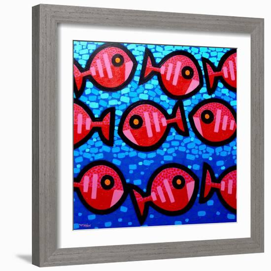 9 Happy Fish-John Nolan-Framed Giclee Print