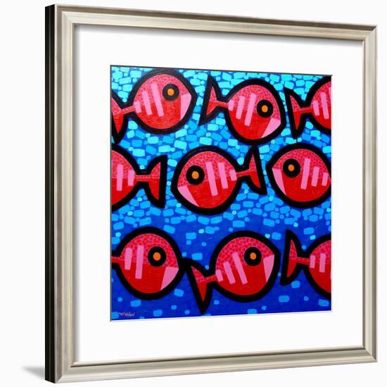 9 Happy Fish-John Nolan-Framed Giclee Print