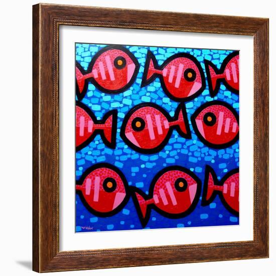 9 Happy Fish-John Nolan-Framed Giclee Print