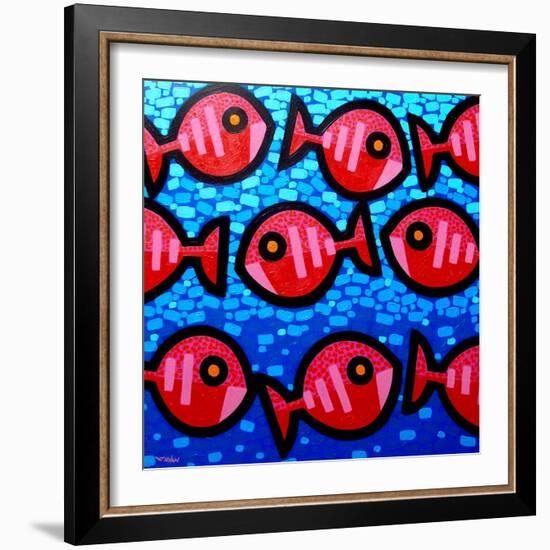 9 Happy Fish-John Nolan-Framed Giclee Print