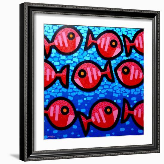 9 Happy Fish-John Nolan-Framed Giclee Print