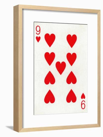 9 of Hearts from a deck of Goodall & Son Ltd. playing cards, c1940-Unknown-Framed Giclee Print