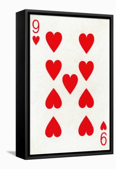 9 of Hearts from a deck of Goodall & Son Ltd. playing cards, c1940-Unknown-Framed Premier Image Canvas